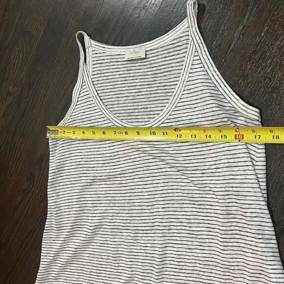 Wrap London Linen Tank Top Women’s US 6 UK 10 Blue White Striped Nautical Resort - Picture 7 of 7